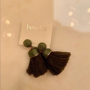 Green Tassel Earrings